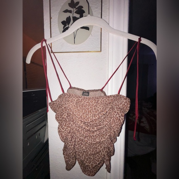 RARE Only Hearts hello kitty ruched cami leopard - Picture 5 of 6